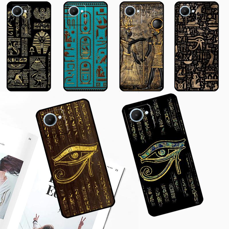 Sacred Eye of Horus Egypt Fresco For Realme 9 10 11 12 Pro Plus GT Neo 5 GT3 C11 C30 C31 C33 C35 C25s C21Y C51 C55 C53 Case