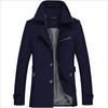 Men's Autumn Casual Washed Mid-Length Windbreaker Jacket