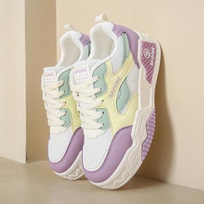 CRLAYDK Летние женские кроссовки на платформе для скейтбординга, ходьбы, повседневной носки, дышащие, белые, на шнуровке, спортивные, для шопинга, тенниса