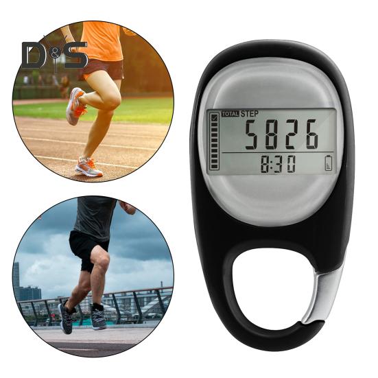 3D счетчик шагов, простой шагомер для ходьбы с карабином, точный зажим, трекер шагов для мужчин, женщин, детей, пожилых людей