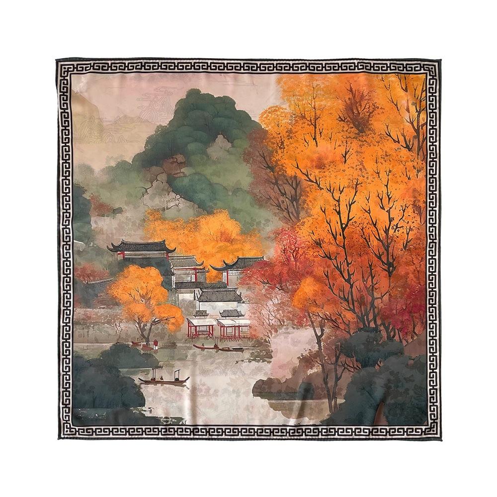 All-match Silk Scarf Square Scarf High-end Fragrance Cloud Scarf Women High-end Sunscreen Scarf Summer Yiwu Silk Scarf Scarf Scarf