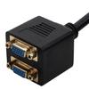 VGA Signal Splitter 1In 2Out 25cm Cord 1080P For Double Display Setups Computer Projectors Video Cable Splitter