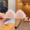 4 шт. милые заколки для волос плюшевые кошачьи ушки украшения заколки для волос дизайн животных плюшевые заколки аксессуары для волос для девочек