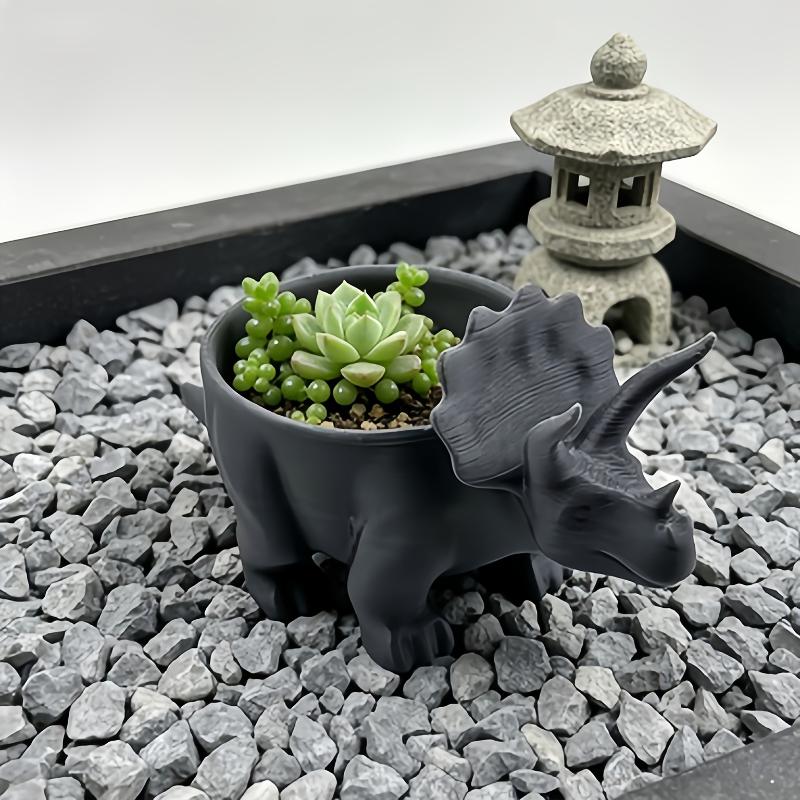 3D Printed Dinosaur Flowerpot Unique Novelty Pot Cute Desktop Decor for Office Living Room Home Decoration