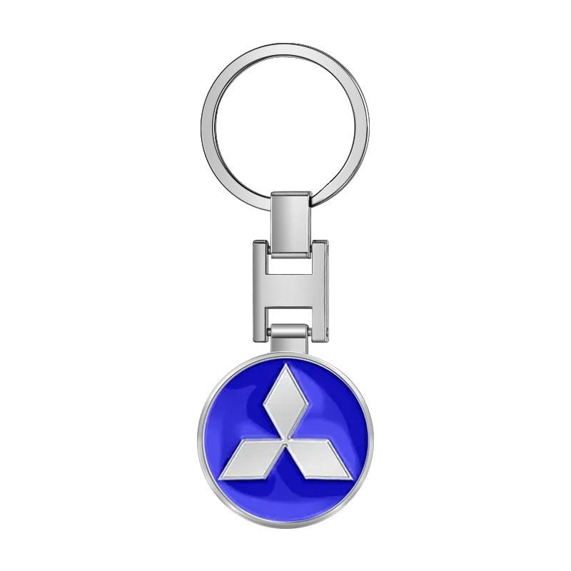 Car Metal Key Chain Hanging KeyChain Best Gift Key Ring Jewelry for Mitsubishi Lancer Pajero Outlander L200 EVO Center Hub Cap