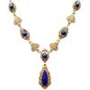 Vintage Court Style Heavy Industry High-end Temperament Water Droplet Necklace Earring Jewelry Set Two Colors To Choose From