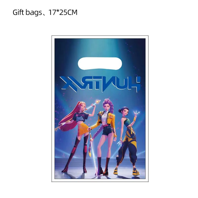EE   10 шт. Kpop Охотники на демонов Конфетный бумажный пакет Подарочный пакет Пакет для добычи Мультяшная сумочка Пакеты для сладостей для детского дня рождения