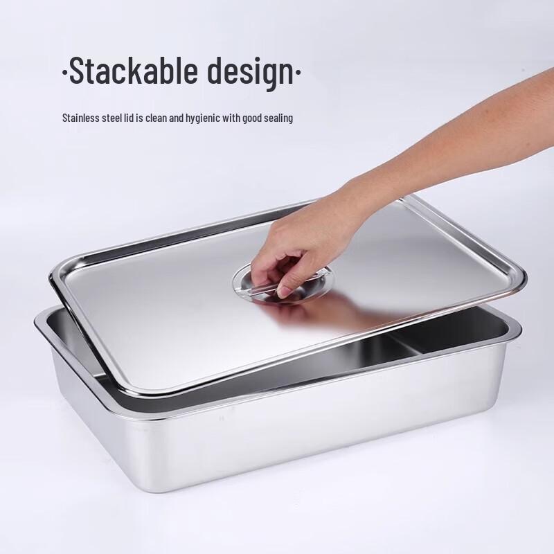 Stainless Steel Rectangular Deep Basin