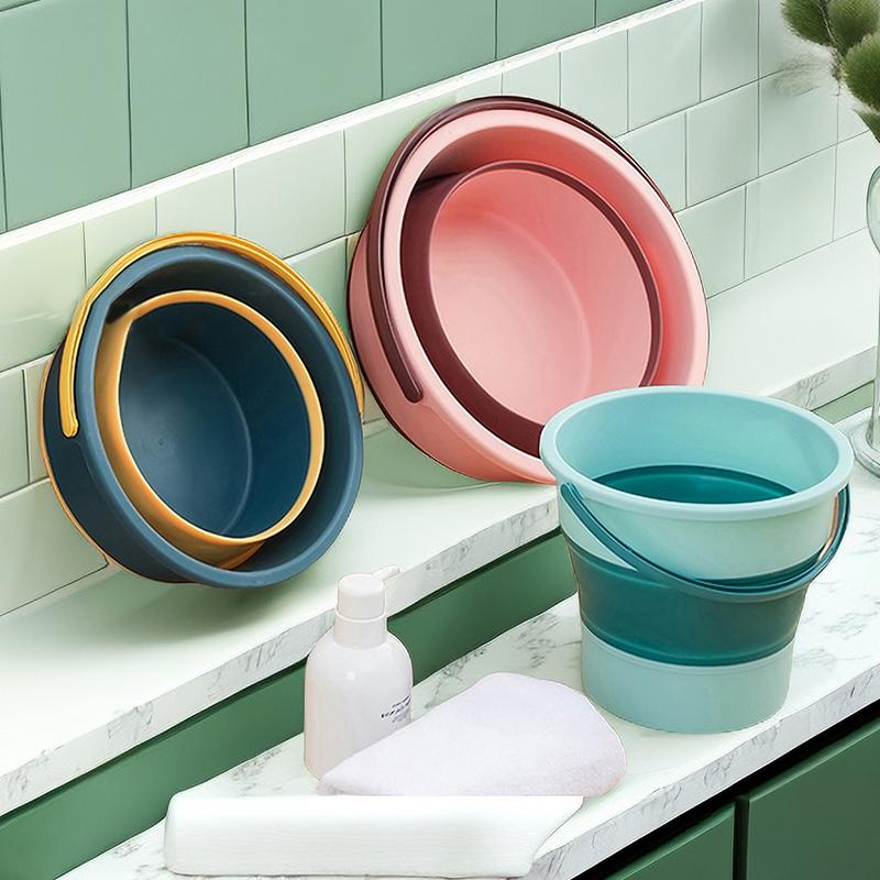 Портативное складное ведро, многофункциональное, утолщенное, силиконовое ведро, для кемпинга, мытья автомобиля, рыбалки, ванной комнаты, инструментов