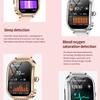 Fashion New Women Smart Watch AMOLED Curved Screen IP68 Waterproof Voice Bluetooth Call Heart Rate Blood Pressure Monitor Health Smartwatch