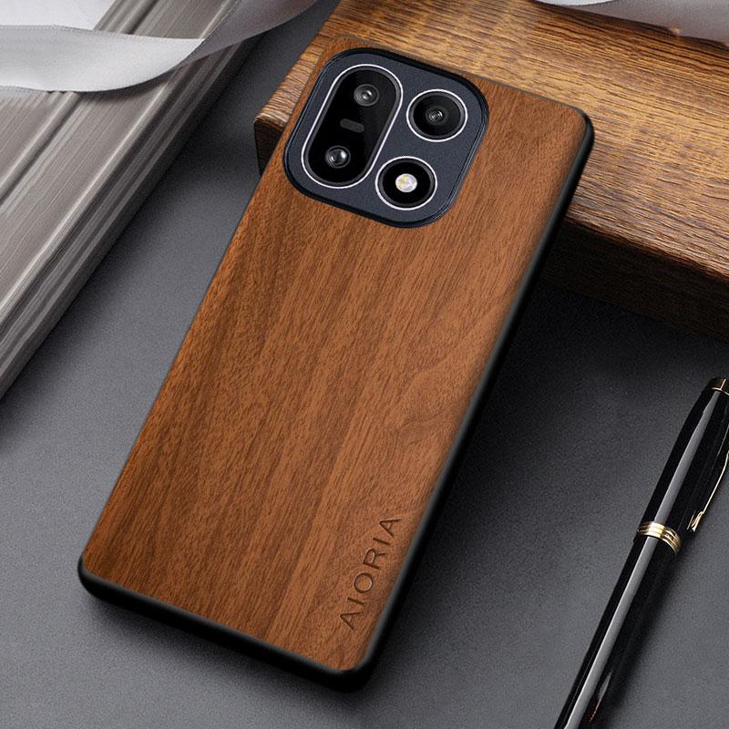 Чехол для Oneplus 15 15R Funda Уникальный Дизайн Деревянный Рисунок Чехол из ПУ Кожи для Oneplus 15r Чехол Coque