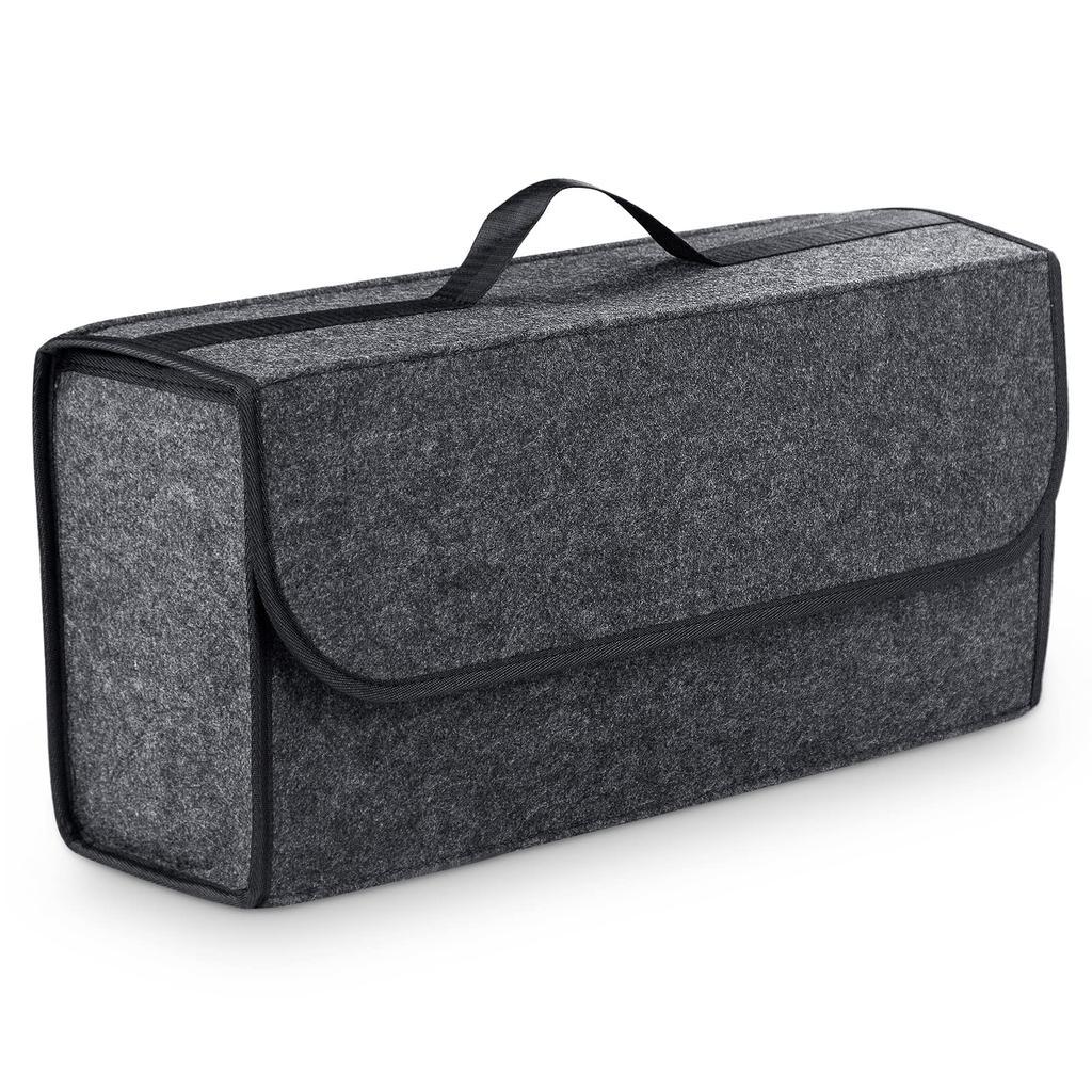 Складной ящик для хранения с крышкой, Автомобильный ящик для хранения, Автомобильная сумка для хранения, Войлочный материал, Противоскользящий,