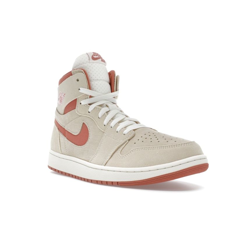 Air Jordan 1 High Zoom Comfort 2 Sail Burnt Sunrise Мужские кроссовки Кремовый Терра-Розовый DV1307-102