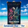 Beach Towel Custom Name Text, Quick Dry Large Towel For Beach HomeColdplay