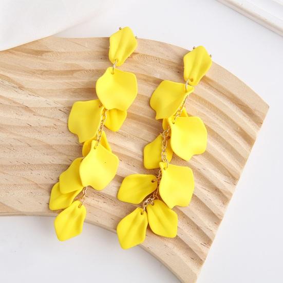 1 пара женских серег-лепестков в стиле ретро, ​​антиаллергенные легкие украшения для ушей, ювелирные изделия, подвесные серьги для выпускного вечера, коктейля, длинные висячие серьги