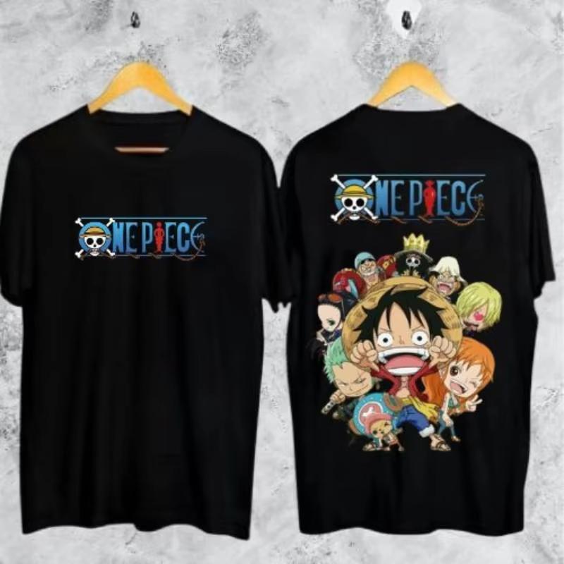 2026 новые Одежда связанная с аниме One Piece футболки с коротким рукавом с мультяшными принтами для мужчин и женщин