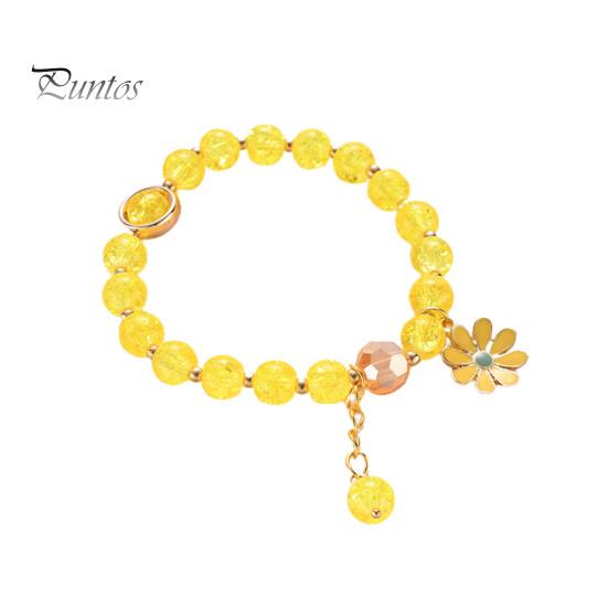 Студенческий браслет с подсолнухом и бисером, сладкий корейский стиль, универсальный браслет, подарок для девочек