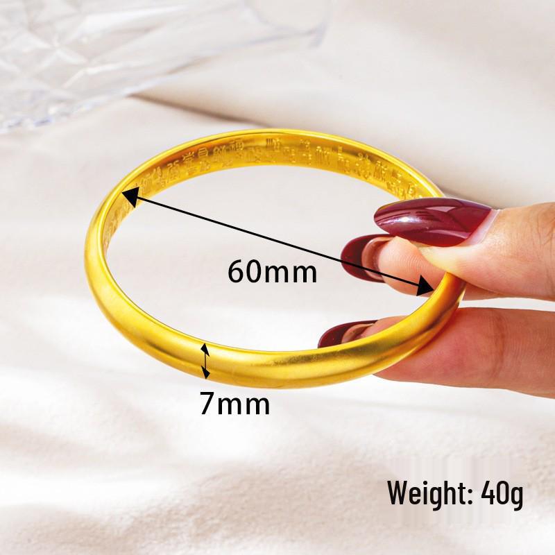 Вьетнамский песочный золотой широкий браслет-бенгл для женщин - медно-цинковый сплав, имитация ювелирных изделий