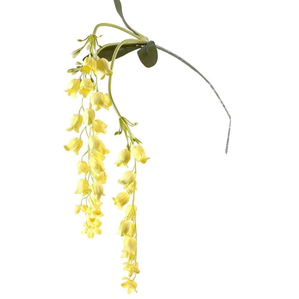 108СМ Искусственные цветы глицинии Шелковый материал Подвесной дизайн Искусственные цветочные растения Зеленый цвет Гирлянда