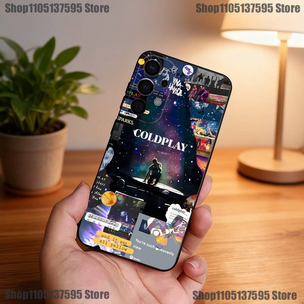 Чехол для телефона с изображением группы C-Coldplay для Samsung S25, S24, S21, S22, S23, S30, Ultra, S20, Plus, Fe, Lite, 5G Черный