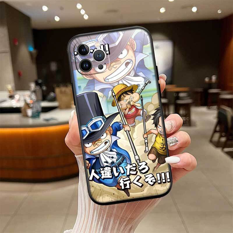 One Piece Luffy ACE Sabo Phone Case for Xiaomi Poco C40 C51 C50 C55 C65 C71 C75 C85 F8 F7 F6 F5 F3 F2 X7 X6 X4 X3 X2 M7 M6 M5 M4 M3 M2 Pro