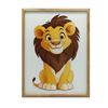 Poster Smiling Lion Poster Smiling Lion, 30X40 Cm, Frame Wooden Light Oak, Paper Matte 230 Gsm