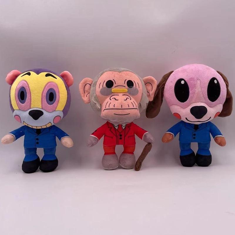 Cute The Umbrella Academy Plush Doll Cartoon Pink Dog Monkey Colorful Bear Soft Stuffed Toy Gift for TV Series Fans Kids Collectible Decor Home Decor