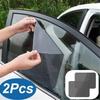 2 шт. Наклейки на автомобиль Солнцезащитные шторки Защита от солнца Чехол на окно Черный ПВХ Солнцезащитная шторка Защита бокового окна с маленькими отверстиями