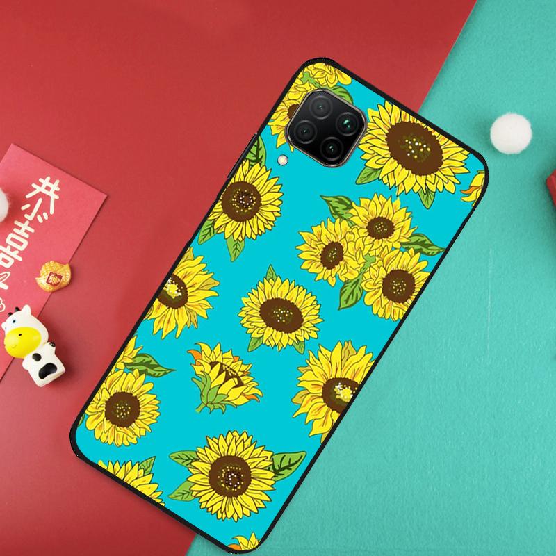 Подсолнух Для Huawei Nova 12S 9 10 SE 7i 8i 11i 12i Y60 Y61 Y70 Y72 Y73 Y90 Y91 P20 P30 P40 Lite Чехол