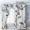 2D Плоские   35x90 дюймов*2 шт. 2 шт. Классические Блэкаут Шторы   Полиэстер с Растительным Дизайном Шторы для Спальни и Гостиной   Термоизолирующие