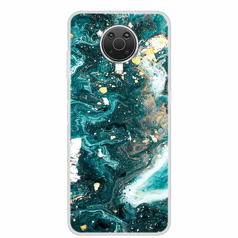 For Nokia G20 G10 Case Luxury Silicone TPU Soft Cover Phone Case for Nokia G20 TA-1334 Shockproof Cute Marble Bumper Funda Coque