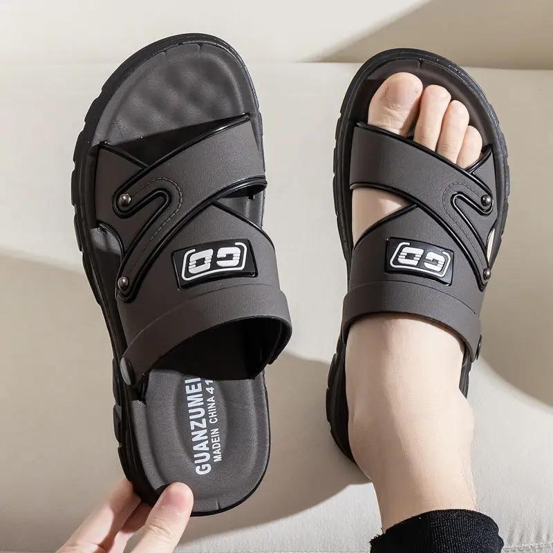 Plastic Rubber Open Toe Shoes for Men Daily Use Breathable Adult V New Summer Low Price Japanese Comfortable Casual Man Sandals