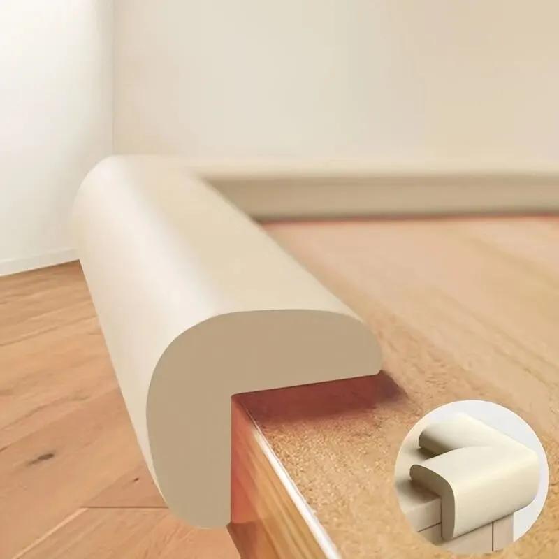 2M Child Bumper Strips Baby Safety Anti-collision Soft Table Edge L-shaped Protector Strip Safety Table Corner Protection Strips