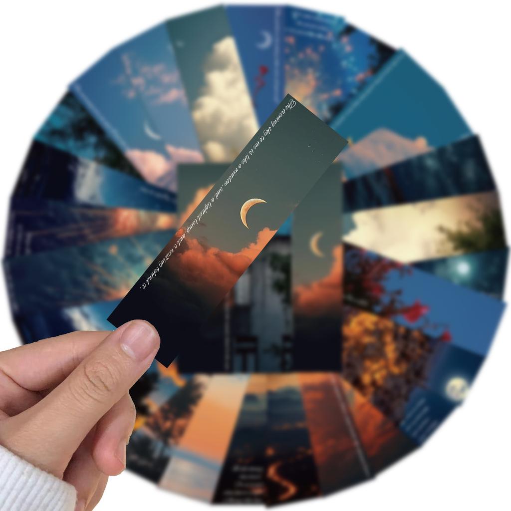 30PCS Roaming Around The World Bookmarks Aesthetic Home Decorative Books Marked Paper Supplies Stationery Accessories Card
