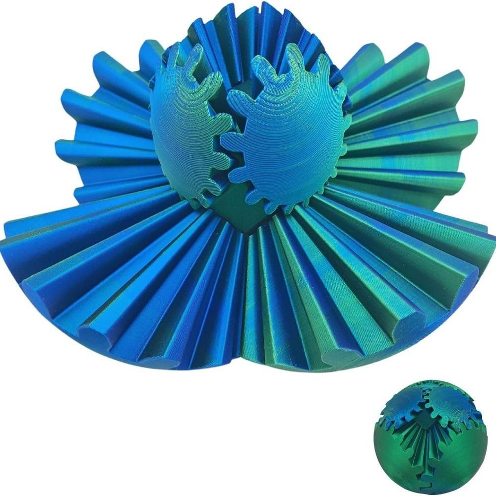 Gear Sphere 3D Printed Gear Ball Anxiety Relaxing Stress Ball New Spin Ball  for Adults