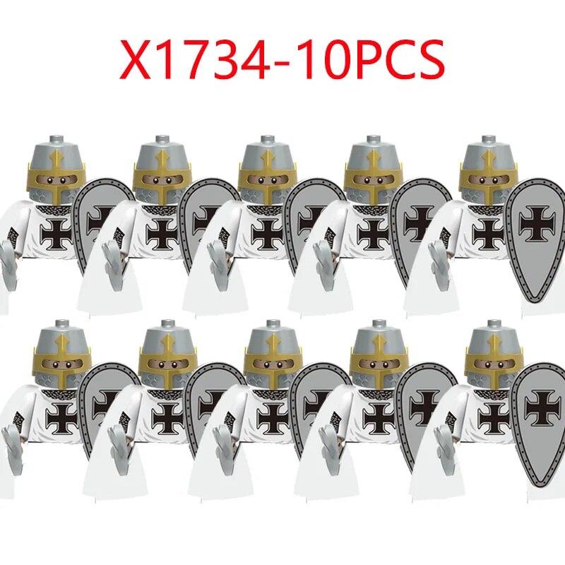Military Building Blocks Medieval Times Roman Solider Figures Toys Adults Kids Gifts Weapons Sword Shield Helmet Cloak Halberd