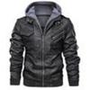 New Leather Jacket Men's Autumn and Winter Casual Hooded Removable Fashionable Leather Jacket