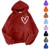 Hooded Plus Velvet Sweater Women's Casual Loose Tops Jacket Couples Hoodies