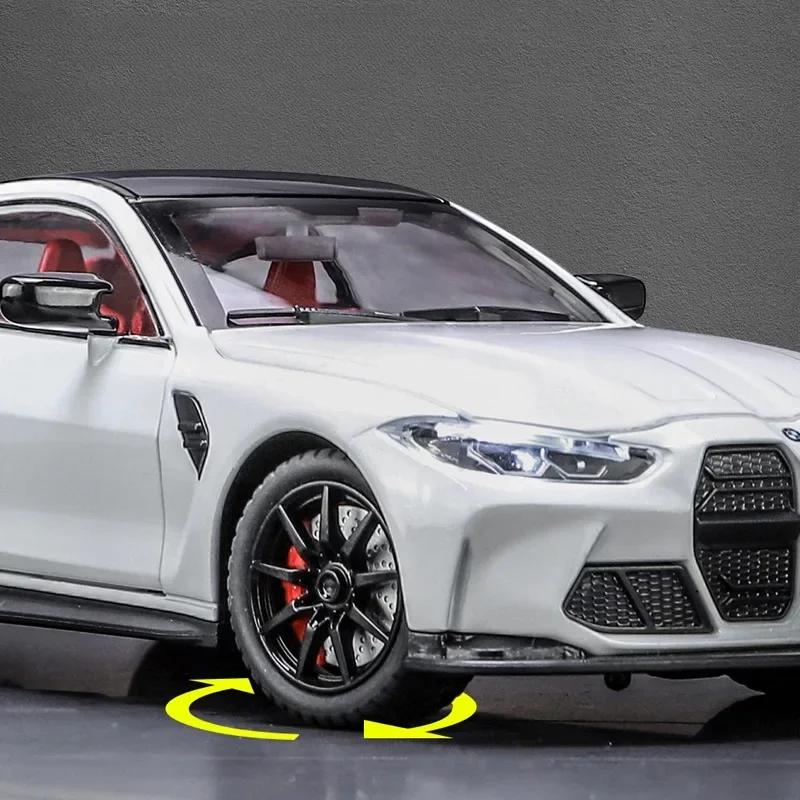 1/24 Scale BMW M4 Sport Alloy Car Model Simulation Diecast Toy Vehicle Collection Home Decor Children Boy Birthday Gift Toy Car