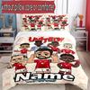 3pcs Duvet Cover Set (1*Duvet Cover + 2*Pillowcase, Without Core), Custom Name Manchester Football F.C Pattern Bedding Set, Home Bedroom Decor Gift