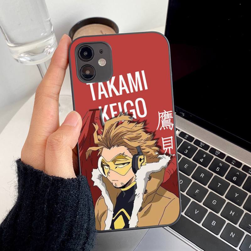 Чехол для телефона Anime MHA Hawks BNHA для iPhone 11 12 13 mini pro XS MAX 8 7 6 6S Plus X 5S SE 2020 XR