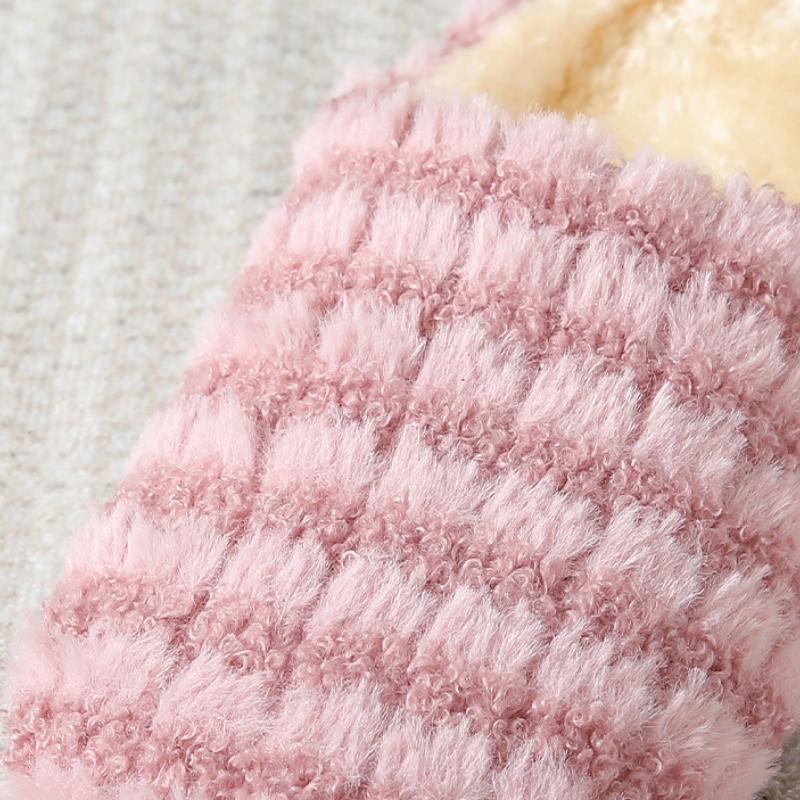 Домашние тапочки зимние женские мужские домашние тапочки полосатые мягкие теплые хлопковые туфли женские тапочки для спальни дома