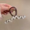 Korean Style Heart Claw Clip Plastic Hair Crab Clip Simple Love Heart Hair Claw  Women