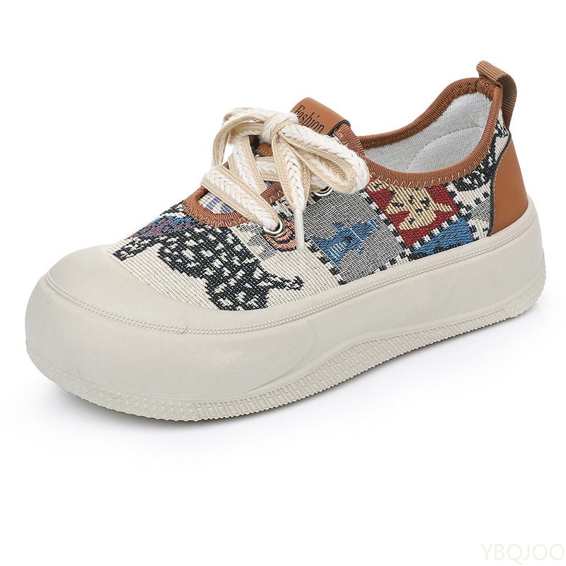 Fashion Women's Casual Sports Comfortable Height Increase Breathable Lace Up Fashionable Single Shoes Versatile Lightweight Shoes