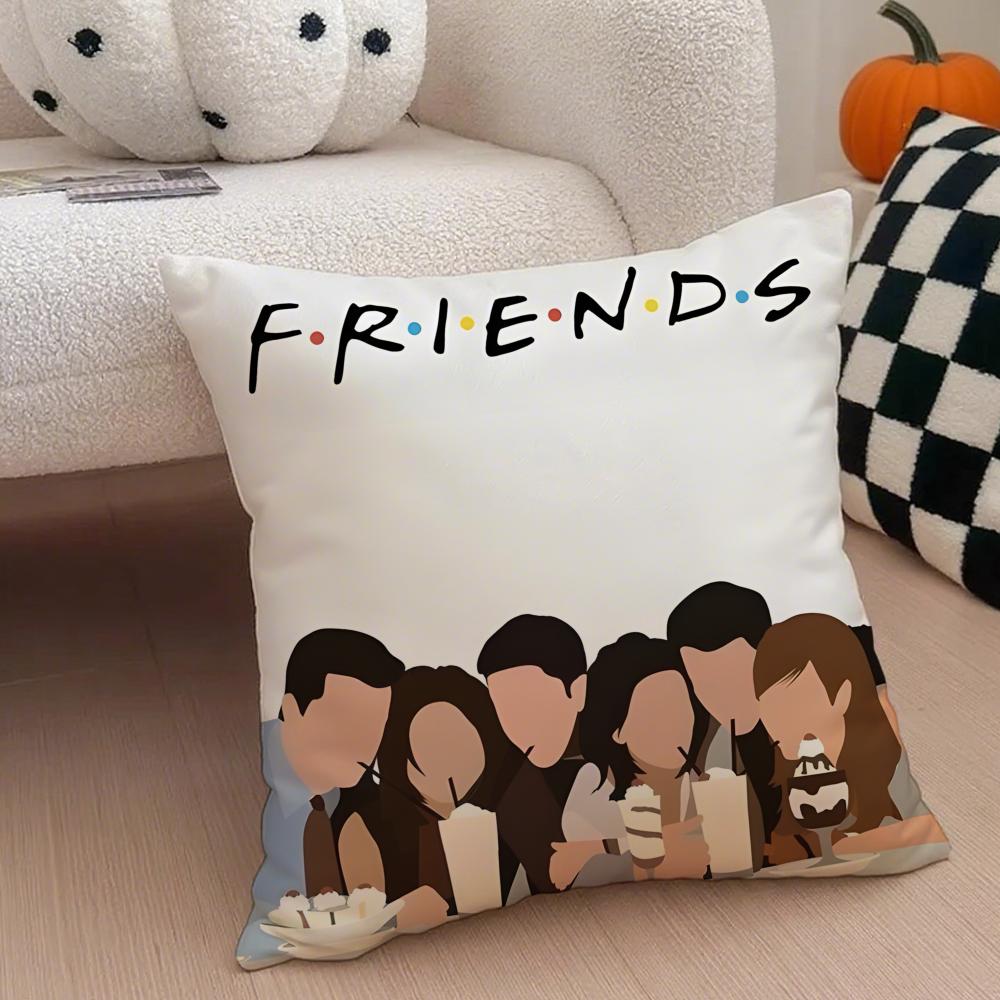 Nostalgic pop fashion FFriends TV Cushion Cover Throw Pillow Cover Hidden Button Durable Polyester Chair Cushion