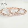1 Pair Women Hoop Earrings Copper Earrings with Cubic Zirconium Inlay Female Ear Jewelry Valentine's Day Birthday Gifts for Wife Girlfriend Her