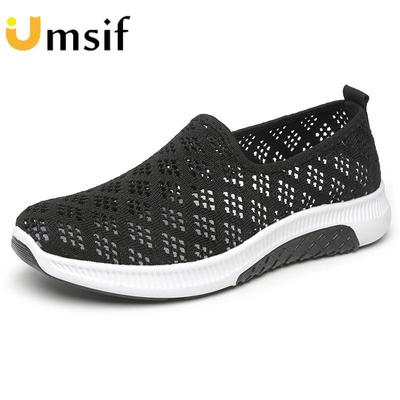 Летние женские сетчатые кроссовки, дышащие повседневные кроссовки с мягкой подошвой