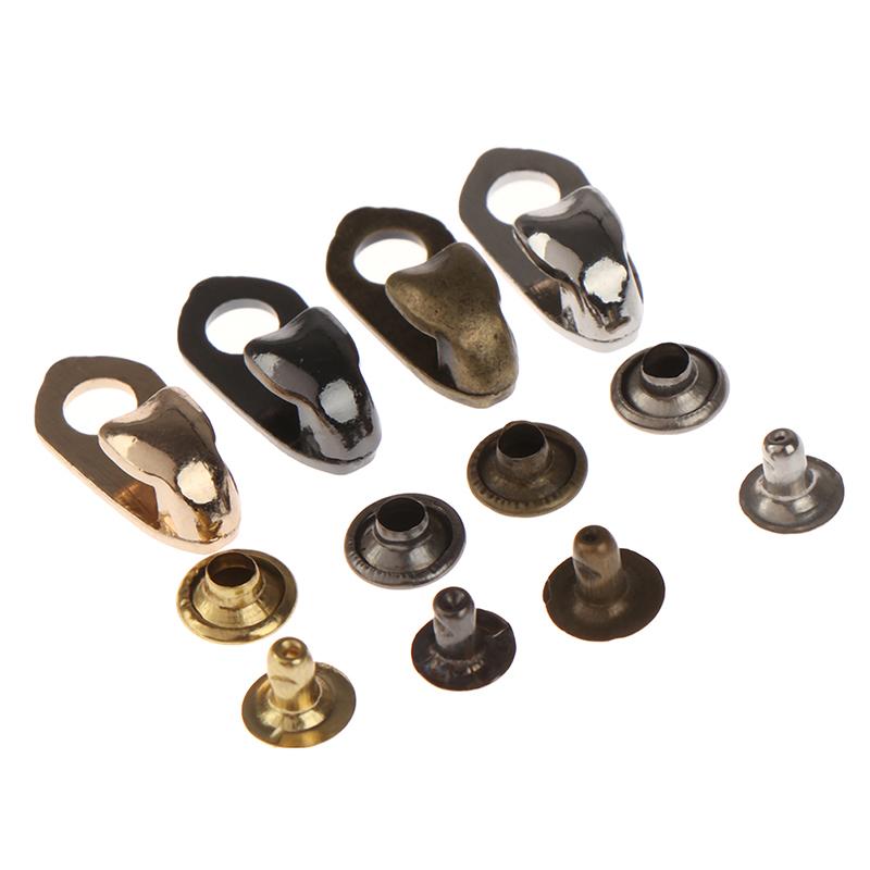 10Sets Shoe Lace Hooks Lace Fittings Buckles With Rivets For Climb Hiking Shoes