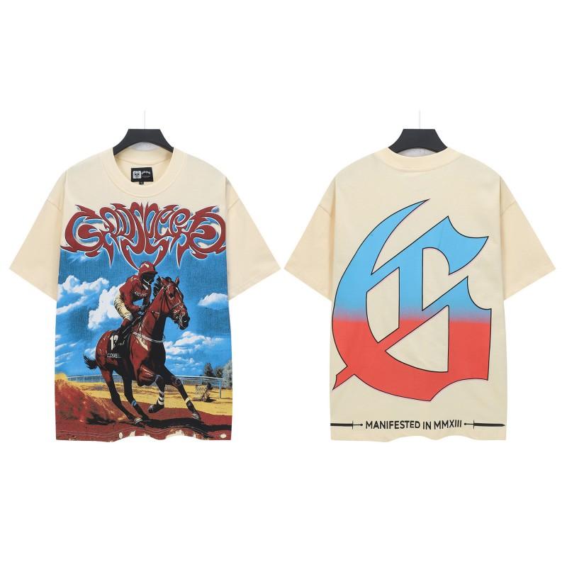 2025 Unisex Loose Fit Graphic Tee Hip Hop Streetwear Cotton T-Shirt Couples