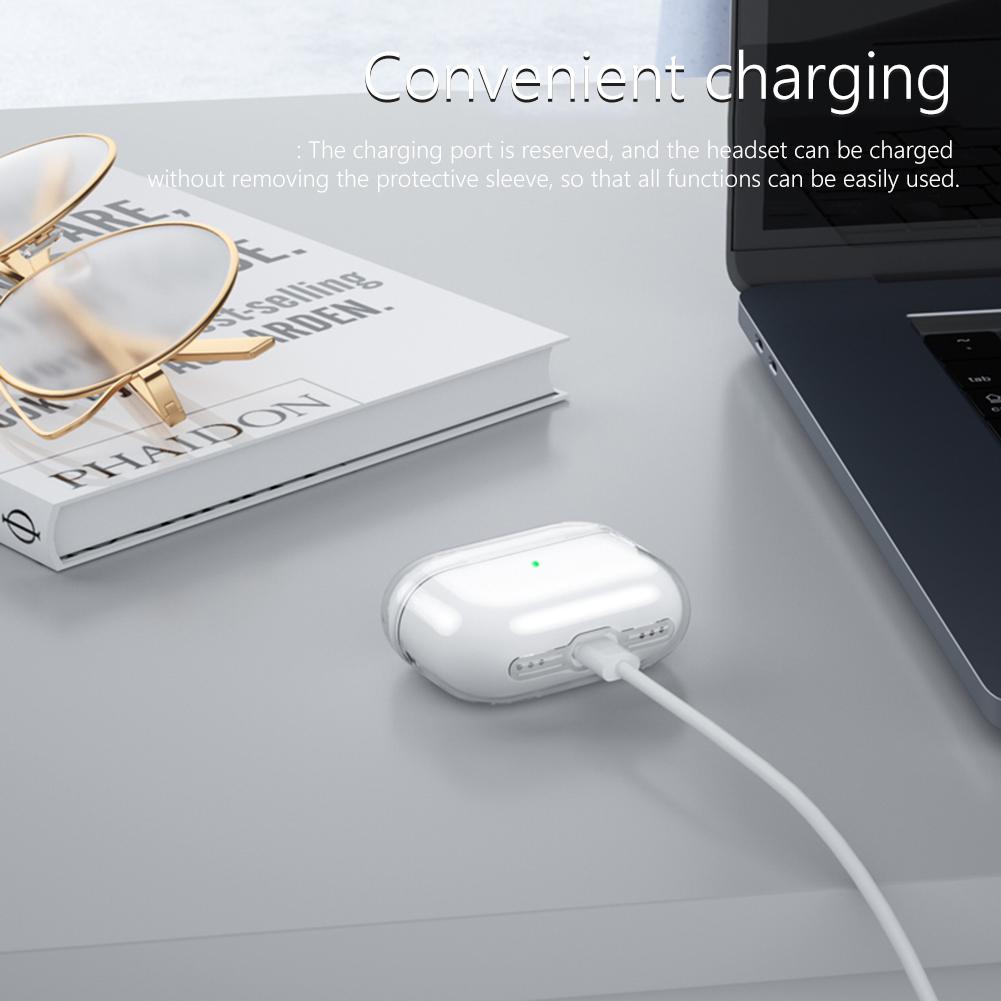 Мягкий защитный чехол для наушников из ТПУ с пряжкой-ремешком, защитный чехол для наушников от пыли для Apple Airpods Pro 2